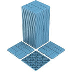 Goovilla Plastic Interlocking Deck Tiles, 36 Pack Outdoor Patio Flooring, 12"x12" Interlocking Decking Tile Outdoor All Weather Use, Waterproof Patio Pavers for Pool Balcony Backyard Porch, Blue