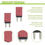10A DC 12V-14V Auto Reset Circuit Breaker ATM Low Profile T1 Mini Blade Fuses Breakers for Car Trucks Marine Boat RV Solar and More,2 Pack