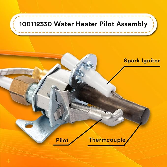 Enruier Upgrade 100112330 Water Heater Pilot Assembly, Replacement Kit for 300 301 Series, Compatible with Reliance, Whirlpool, A.O.smith, Kenmore and American Water Heaters, Replace 9007876 9007877