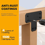 #14 x 10 Wood Structural Screws 50 Pack Hex Head Lag Screws, Rust Resistant Timber Screws for Timber/Log/Landscaping Wood (Black)