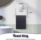 Bathroom Accessories Towel Bar Set: 20 Pieces Brushed Nickel Square Bathroom Hardware SUS304 Stainless Steel - Wall Mounted Towel Rack&Toilet Paper Holder&Towel Ring and Towel Hook
