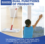 Runzes Dry Sweeping Refills 80Count Mop Pads Duster Cloths White Disposable Cleaning Cloths to Clean Dust,Hair,Dirt
