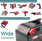 28V 6000mAh Replacement for Milwaukee Mk28 High Output Battery for Milwaukee Mk28 48-11-2830, V28, Mk28B, Mk28BX Cordless Power Tools Li-Ion Battery