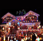 Abeja 25 Pack Multicolor Christmas Lights Replacement Bulbs C9 Vintage Incandescent Ceramic Bulbs E17 Socket Base 7w for Xmas Holiday String Lights Outdoor Indoor Party Decorations