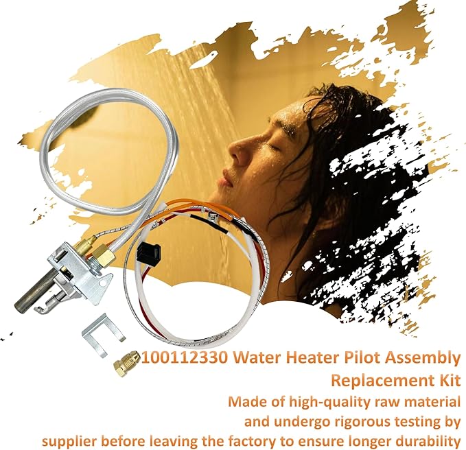 Long Term Heating Function 100112330 Water Heater Pilot Assembly Reliance Gas Thermopile Assembly Compatible with Reliance, State, A.O. Smith, and American Branded Heaters