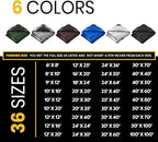 PROTARP Extra Heavy Duty 16 Mil Tarp Cover, Waterproof, UV Resistant, Rip and Tear Proof, Poly Tarpaulin with Reinforced Edges for Roof, Camping, Patio, Pool, Boat. (Black 20′ X 35′)