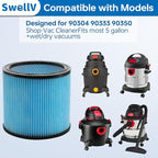 90304 Replacement Filter Compatible with Shop-Vac Shop Vac 90304, 90350, 90333,903-04-00, 9030400,fits most 5 Gallon and above Wet/Dry Vacuum Cleaners (2 Pack blue)