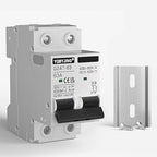 DC Circuit Breaker 63 Amp Solar Panel Disconnect Switch 12V-500V 2 Poles Miniature Solar Circuit Breaker for Outdoor PV Homes Battery, AC 110V DIN Rail MCB