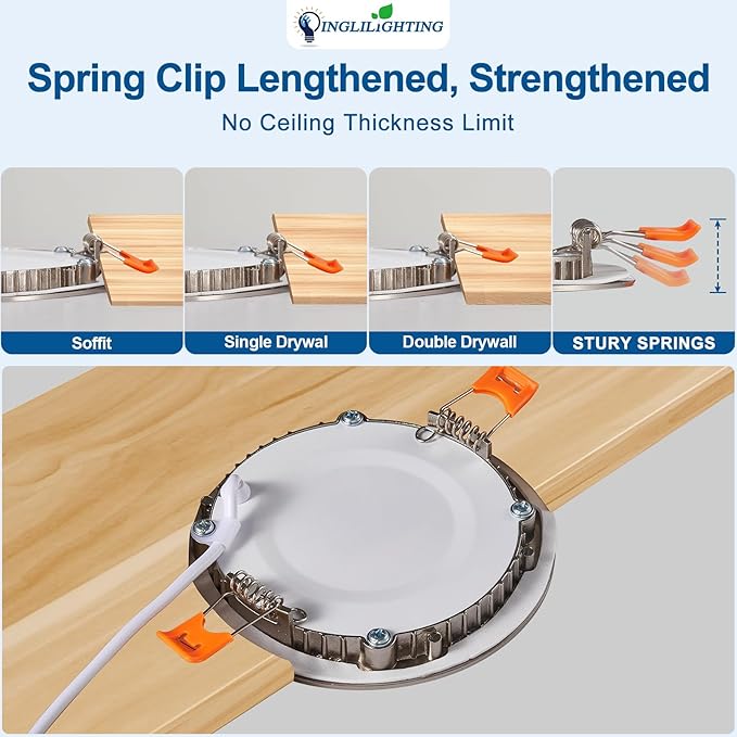 DLLT LED Recessed Ceiling Light: 24 Pack 4 Inch Brushed Nickel Recessed Lighting