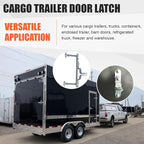 GDW Cargo Trailer Door Latch Hasp Keeper for Ramp Padlock Race Bar Lock Handle Enclosed Car Hauler (‎Trailer Door Hasp 2pack +Screws 4+Nuts 4)