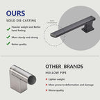 6 Pack 13.6 Inch Length|12.6 inch(320mm) Hole Center Matte Black Kitchen Cabinet Handles, Cabinet Long Pulls Kitchen Cabinet Hardware, Cupboard Pulls, Drawer Handles