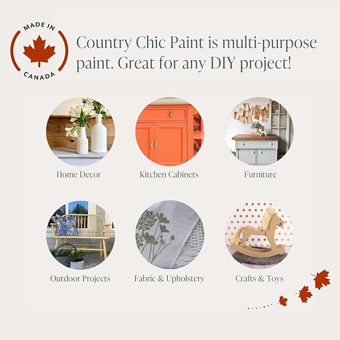 Country Chic All-in-One Chalk Paint for Furniture, Cabinets, Home Decor, Eco-Friendly, Matte Finish, Built-In Primer & Top Coat for Wood, Metal - Leather Bound (Chocolate Brown) - 8 oz (237 ml)