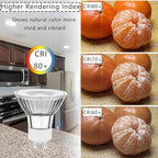 6W LED GU10 Range Hood Light Bulbs, LED Stove Appliance Light Bulb, Kitchen Light Replacement, 50W Halogen Light Bulb Equivalent, White 5000K, 550 Lm, Waterproof IP65, Dimmable, 2 Pack