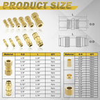 178 Pcs DOT Quick Push to Connect Fittings Straight Union & Brass Compression Tube Fittings 1/8" 5/32"1/4"5/16"3/8" 1/2" Air Line Fittings Push Lock Air Hose Fittings with Compression Union