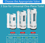 T Tulead Toilet Push Button Valve Dual Flush Fill Valve, Flush Valve Height 8.26"(Include Black Washer), for Drainage Hole 65-70mm/2.56"-2.75"