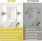 Wall Sconces Set of Two, Brushed Nickel Gold Bathroom Sconces Wall Lighting with Milky White Glass, Modern Sconces Wall Decor Set of 2 Bathroom Light Fixtures for Mirror Living Room Bedroom