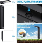 Sunvivo Solar Pathway Lights,2 Modes(Cool White or Warm White),Bright Solar Path Lights Outdoor Waterproof,Perfect Elegant Guide Light or Deco for Yard,Garden,Lawn,Sideway,Driveway,Walkway (2Pack)