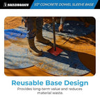 1/2" Concrete Dowel Sleeve Base - Concrete Joint Alignment - Sandbaggy (250, 1/2")
