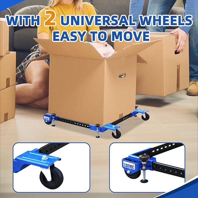 SOONTOOLS Universal Mobile Base with Swivel Wheels, 400 lbs Capacity, Adjustable Heavy Duty Mobile Base, Industrial Rolling Tool Stand for Large Tools, Machines, Bandsaw, Power Tools