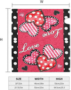 Kawani Valentine's Day Love Hearts Mailbox Covers Magnetic Red Pink and Black Polka Dots Mailbox Covers Magnetic Standard Size 21x18 Inch Holiday Post Letter Box Cover for Garden Yard Decor