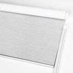 ALLBRIGHT 100% Blackout Roller Blinds Woven Shades with Striped Jacquard, Cordless Window Shades, UV Protection Fabric, Easy-Install for Indoor Home & Office, Grey Old, 38" W x 72" H