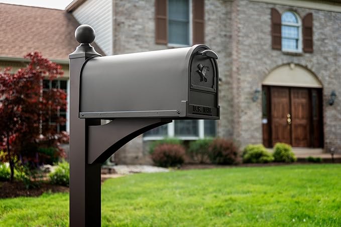 Gibraltar Arlington Large Capacity Galvanized Steel Bronze, Post-Mount Mailbox, AR15T000