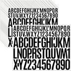 10 Sheets 780 Pcs Vinyl Letter and Number Stickers - Waterproof, Self-Adhesive Alphabet for Mailbox, Door, Window, Cars, Boats, Address(Black, 1in & 2in)