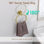 USHOWER Brushed Gold Bathroom Accessories Set, 18-Inch Towel Bar Set Wall Mounted, Durable SUS304 Stainless Steel Bathroom Hardware Set, 4-Piece