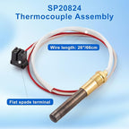 Natural LP Thermopile Senor SP20824 SP20754 for Pilot Burner Kit Compatible with Rheem, Ruud and Richmond Water Heaters, Over 750mV SP21058 SP20800,SP21096, SP20739