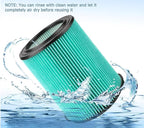 VF6000 Wet/Dry Replacement Filter for Ridgid 5-20 Gallon Wet Dry Vacuums WD5500 WD0671 WD6425 WD7000 WD1280 WD1851 WD1680 WD1956 RV2400A 1400RV RV2600B,Fit for Husky 6-9 Gallon Vacs 1 Pack
