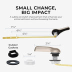 Brushed Nickel Toilet Tank Flush Lever Handle, Universal Front Mount with Nut Lock, Fits Most Toilets