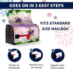 Easter Mailbox Cover - Magnetic Standard Size Cross Religious 'He is Risen' Post Cover - Spring Lilies Floral Waterproof Mailbox Decor for Garden Yard Home - 21x18 Inch