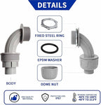 (1" Conduit Elbow 10 Pack) Yariwiz 1 inch Plastic Liquid Tight Conduit 90 Degree Elbow