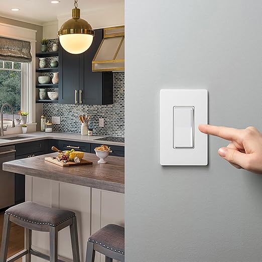 Lutron Sunnata Touch Dimmer Switch with Sunnata Accessory Switch with Wallplates, for 3 Way Applications, 150W LED, White