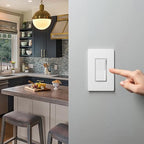 Lutron Sunnata Touch Dimmer Switch with Sunnata Accessory Switch with Wallplates, for 3 Way Applications, 150W LED, White