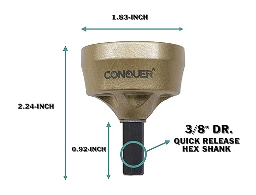 CONQUER Tools Deburring External Chamfer Tool, Premium Tungsten Blade, Deburring Drill Bit, Remove Burr Tools Quick Release Shank Fits for 1/2"-3/8"(13mm-35mm) Stainless Steel Burr Removal,Countersink