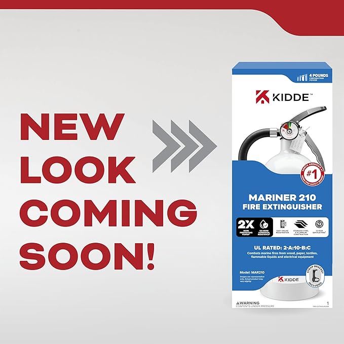 Kidde Fire Extinguisher for Boats, Single-Use 2A10BC