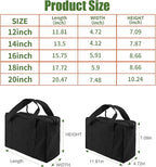 Small Tool Bag,Close Top Wide Mouth Tool Organizer Bag,Large Capacity Tool Bags for Men,Canvas Tool Storage Bag for Storage Handbag for Screwdrivers,Wrench,Pliers Hand Tools (black, 18 Inch)