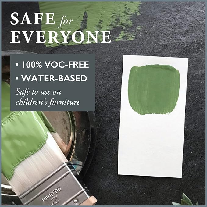 AMY HOWARD AT HOME Chalk-Based One Step Paint for Furniture, Cabinetry, Decor, Finish, and More | No Stripping, Sanding, or Priming | Dark Base | 32 Ounce | Easy Street