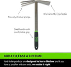 Yard Butler Terra Garden Hand Tools - Weeding Hand Tiller Tool for Efficient Gardening - Weed Remover Tool for Lawn & Garden Care - Durable Gardening Accessory, Tiller