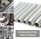 TAISHER 2PCS Stainless Steel Pipe Fittings, 3/8" NPT Male x 3/8" NPT Female Threaded, 12" Length Nipple Cast Pipe