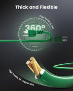 SURAIELEC Outdoor Extension Cord with Multiple Outlets, (5+5+5+5) 20FT Total,10FT End to End, 1-3 Multi Plug Splitter, 16/3C SJTW, for Landscape, Christmas Lights, Halloween Decorations, Green