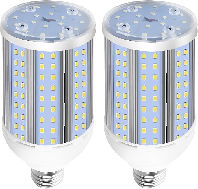 HJFF Corn Light Bulb 500W Equivalent Led Bulb 8750Lumen 60W 6000K Cool Daylight White E26/E27 Medium Base Led Corn Bulb for Outdoor Indoor Garage Warehouse Backyard Factory Workshop Street