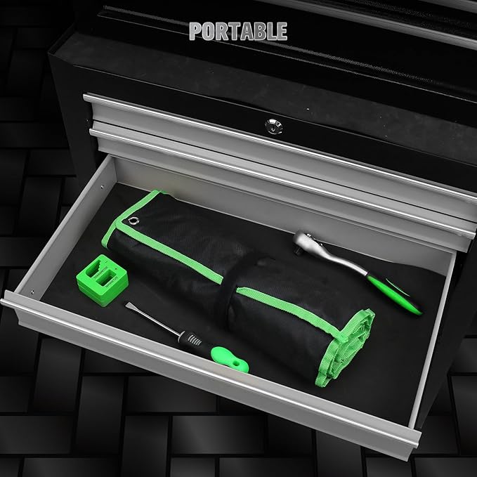 30-Piece Combination Wrench Set, Metric (6mm-24mm) & SAE (1''-1/4"), Standard Spanner Wrench Set, Mechanic Tool Sets with Rolling Pouch, Open End Wrenches for Household, Garage, Workshop, Auto Repairs