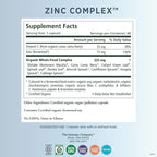 PURE SYNERGY Zinc Complex | Zinc Immune Support Supplement | Natural, Vegan Zinc Complex with Vitamin C and Organic Whole Foods | for Immune, Brain, and Skin Health (60 Capsules)