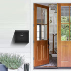 xydled Mail Boxes with Combination Lock,Locking Mailbox Wall Mounted,Security Metal Mailbox Drop Box, Modern Large Capacity,Steel Cover Metal Postbox for House Home Outside, Black, 14.2''x12.6''x4''