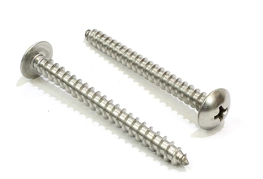 #10 x 1 Stainless Truss Head Phillips Wood Screw (100pc) 18-8 (304) Stainless Steel Screws by Bolt Dropper, ssd Screws
