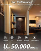 zouzai 3 Inch Gimbal Black Led Recessed Lighting, 360°+90° Adjustable Directional Led Recessed Lights, 2700K/3000K/3500K/4000K/5000K Dimmable Retrofit Eyeball Can Lights with Jbox,ETL (Black, 1 Pack)