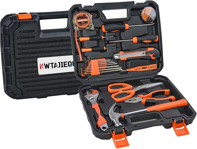 Home Repair Tool Set Hand Tool Kit,Professional Outdoor Tool Accessories Set,Small Household Repairs Tool Set With Plier,Screwdriver Set,Hammers,Spanners,Precision Knife, With Portable Storage Case