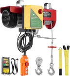 VEVOR Electric Hoist, 2200 lbs 120V Electric Winch with 328 ft Wireless & 14 ft Wired Remote Control, 40 ft Single Cable Lifting Height, Single/Double Slings, Lift Hoist for Garage Warehouse Factory
